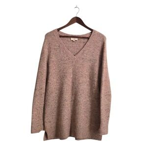 Loft Outlet Marled V-Neck Acrylic Blend Pull Over Sweater Sz M